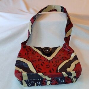 Susan Tancer hand painted one of a kind crossbody bag